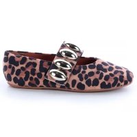 Sapatilha Tira Metais Ivy Animal Print Onça
