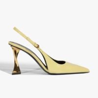 Scarpin Slingback Elisha Pump Couro Amarelo