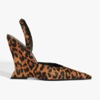Slingback Scarpin Couro Animal Print