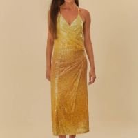 Vestido Paetê Luau Das Onças