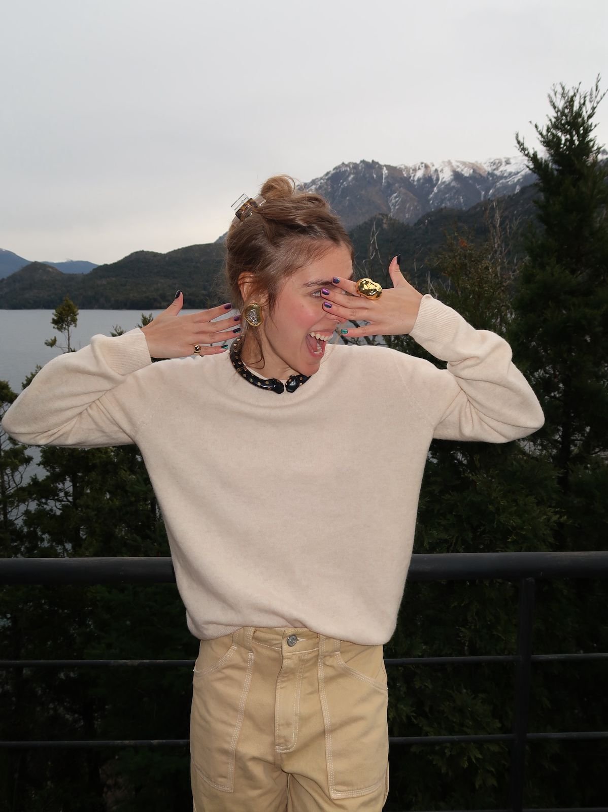 Os acessórios Nádia Gimenes completam o look