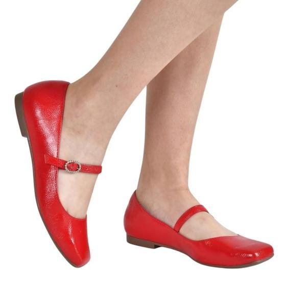 Sapatilha Boneca Bico Quadrado Via Marte 048