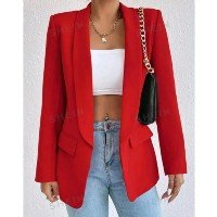 Max Blazer Feminina Longo Alfataria Socia Manga Longo