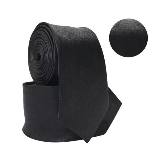 Gravata Social Preta Lisa Premium Para Casamento - Rpires
