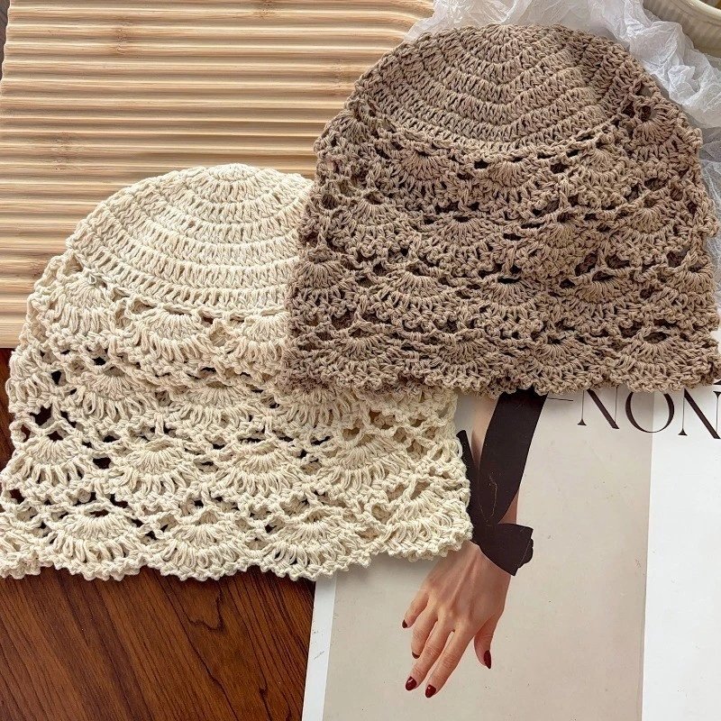 Touca De Cabeça De Malha Bordada De Renda Japonesa – Chapéu Envoltório De M