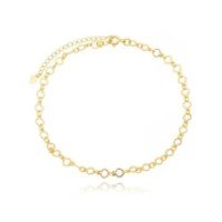 Tornozeleira Mily Feminina Prata925 Ouro18k Com Garantia Vitalícia - cy sem