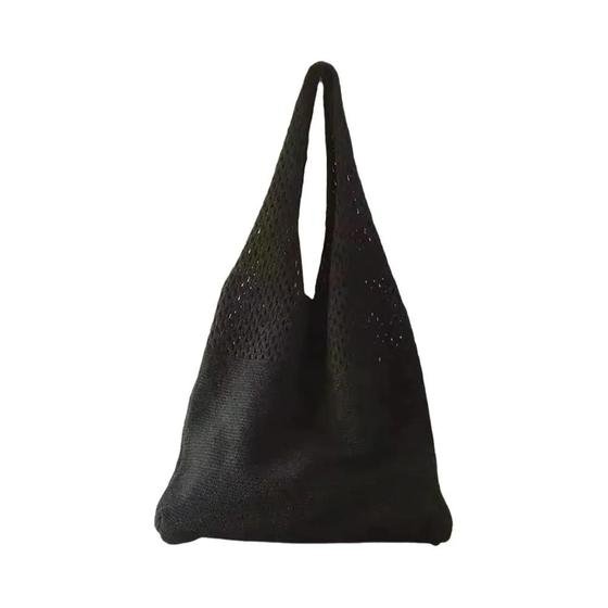 Bolsa De Ombro De Crochê Retrô Feminina De Grande Capacidade, Bolsa De Moda