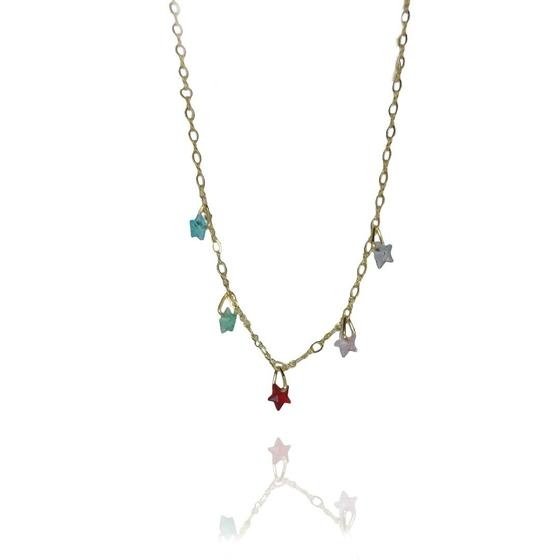 Tornozeleira De Estrelas De Zircônias Folheado A Ouro 18k - Floratta Joias