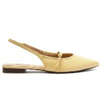 Sapatilha Feminina Slingback Bico Fino - Amarela