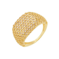 Anel de Dedinho Analú Zircônias Folheado a Ouro 18k