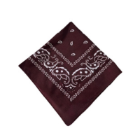 Bandana Marrom Escuro Lenço Estampado Moda Rock Máscara