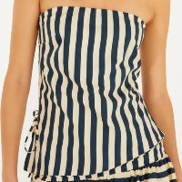 Blusa Sem Alça Listra