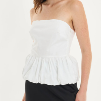 Blusa balonê pin branco