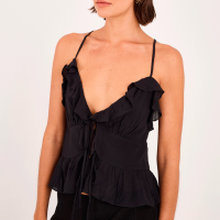 Top babados geek preto