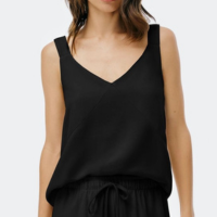 regata feminina decote v - preto