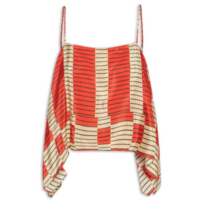 Regata Feminina Barrado Listra Raia - Vermelho