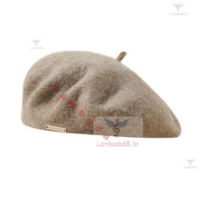 Boina Feminina de Artista Francesa Vintage Elegante de Lã Pintora Chapéu Qu