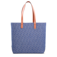 FENDI Bolsa tote FF média com efeito jeans