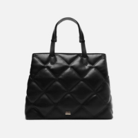 Bolsa Tote Preta Matelassê Média