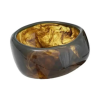 Pulseiras Étnicas De Resina Acrílica Marrom Para Mulheres, Vintage, Irregul