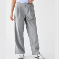 Calça TOPSHOP Wide Leg Alfaiataria Cinza