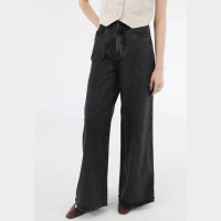 Calça Jeans Lez a Lez Wide Leg Pocket Preta