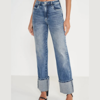 Calça Jeans Com Barra Dobrada