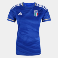 Camisa Itália Home 23/24 s/n° Torcedor Adidas Feminina - Azul
