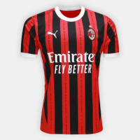Camisa Milan Home 24/25 s/nº Torcedor Puma Masculina - Vermelho