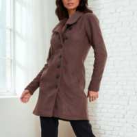 bonprix - Sobretudo com Bolsos Marrom