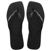 Chinelo Havaianas Slim Square Logo Metallic Feminino - Preto