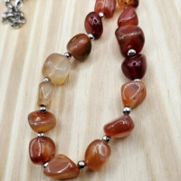 Colar Cascalho De Pedras Natural