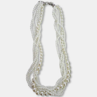 Maxi Colar Perólas e Cordas Trançadas