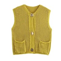 Colete Feminino Crochê Sem Mangas