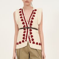 Colete Crochet Bordado Missinclof - Off White