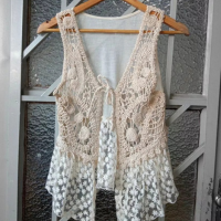 Colete de Crochê Boho Romântico | P/M