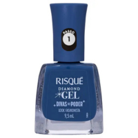 Esmalte Risqué Diamond Gel Divas No Poder Azul Look Fashionista 9,5
