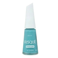 Esmalte Cremoso Oi Sumida Azul Claro Manicure Risque 8Ml - Risqué