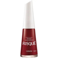 Esmalte Risqué Carmim Vermelho Cremoso - Hipoalergênico 8ml