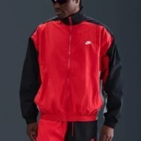 Jaqueta Nike Club Woven Masculina - Vermelho+Preto