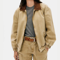 jaqueta feminina em sarja 1880 - caqui