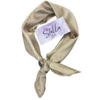 Lenço cetim pequeno BEGE - Uniformes/casual