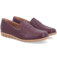 Mocassim Loafer Feminino Couro Usaflex Baixo Confort