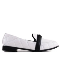 Sapato Loafer Feminino Dumond 4118749 Branco/Preto