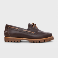 Loafer Details Tratorado Couro Marrom Dark Brown