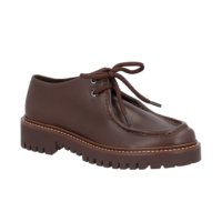 MOCASSIM TRATORADO EM COURO CAFÉ DE CADARÇO