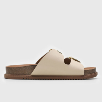 Rasteira Papete Beira Rio Tiras De Fivela Off-White