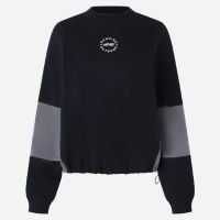 Moletom com Forro Fleece com Recortes Estampa Running Culture Preto