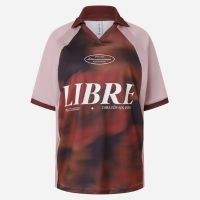 Camiseta em Microfibra Esportiva com Lettering Libre Rosa
