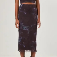 saia midi tule estampa cobra